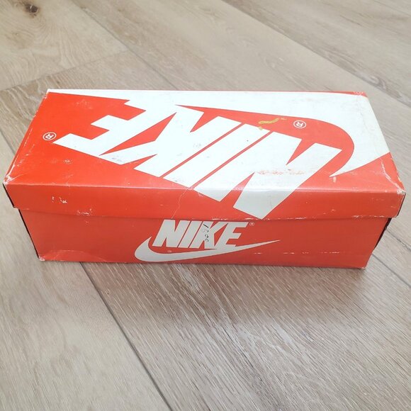 Vintage 1984 Nike Rebound Shoe Box ONLY Orange White Swoosh Retro READ 80s 8406 - Picture 2 of 15